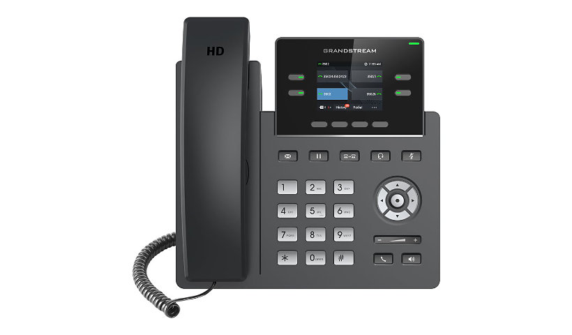 Grandstream GRP2612 - téléphone VoIP avec ID d'appelant/appel en instance - (conférence) à trois capacité d'appel