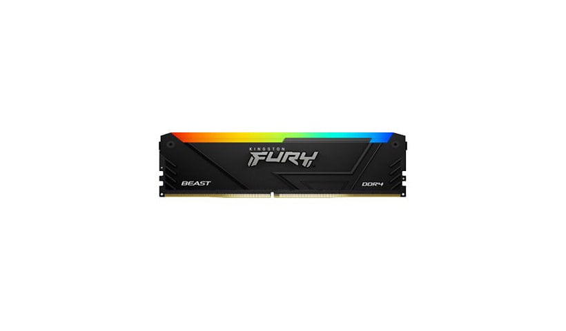 Kingston FURY Beast RGB - DDR4 - kit - 128 GB: 4 x 32 GB - DIMM 288-pin - 3600 MHz / PC4-28800 - unbuffered