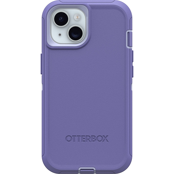 OtterBox Defender Carrying Case (Holster) Apple iPhone 15, iPhone 14, iPhone 13 Smartphone - Mountain Majesty (Purple)