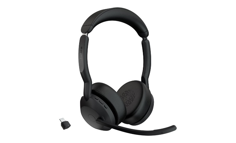 【ほぼ新品】Jabra Evolve2 55 UC TYPE-C スタンド付き Jabra Evolve2 55 UC Stereo - headset - USB-C via Bluetooth adapter