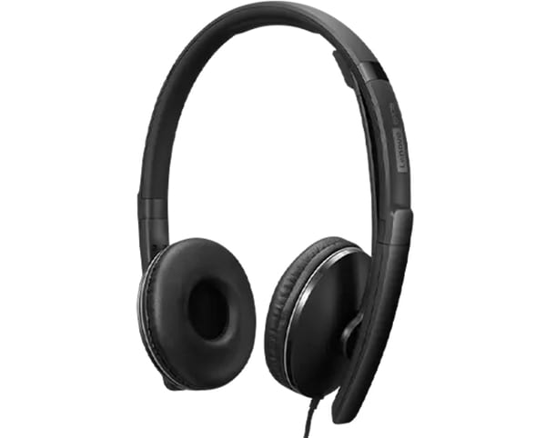 Lenovo Active Noise Cancellation Gen2 Wired Headset for Unified Communication Platform - Black