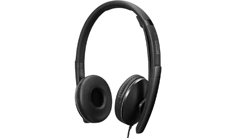 Lenovo Active Noise Cancellation Gen2 Wired Headset for Unified Communication Platform - Black