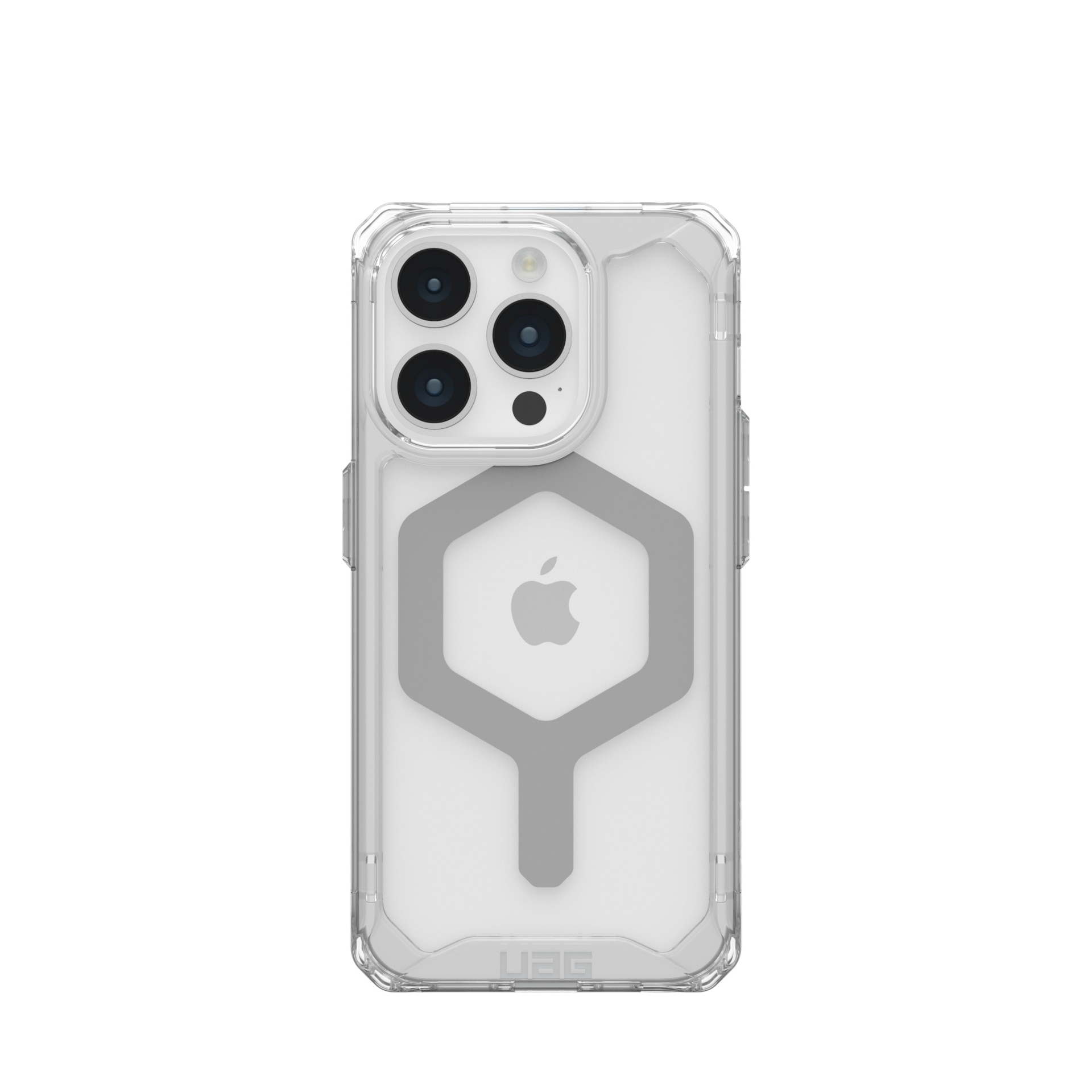 UAG Rugged case for Apple iPhone 15 Pro - Plyo Series with MagSafe - Clear/Silver