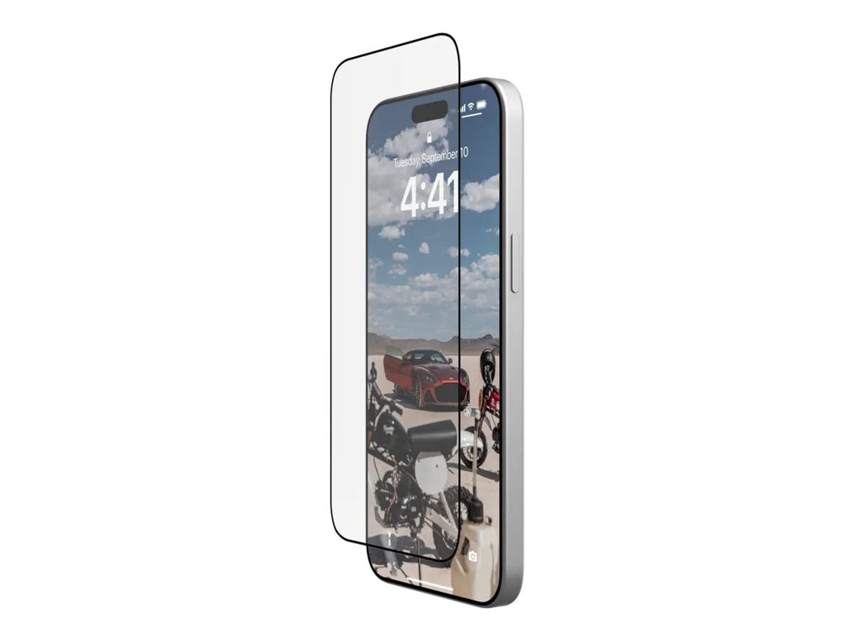 UAG Rugged Glass Screen Shield for Apple iPhone 15 Pro Max - Clear/Black -