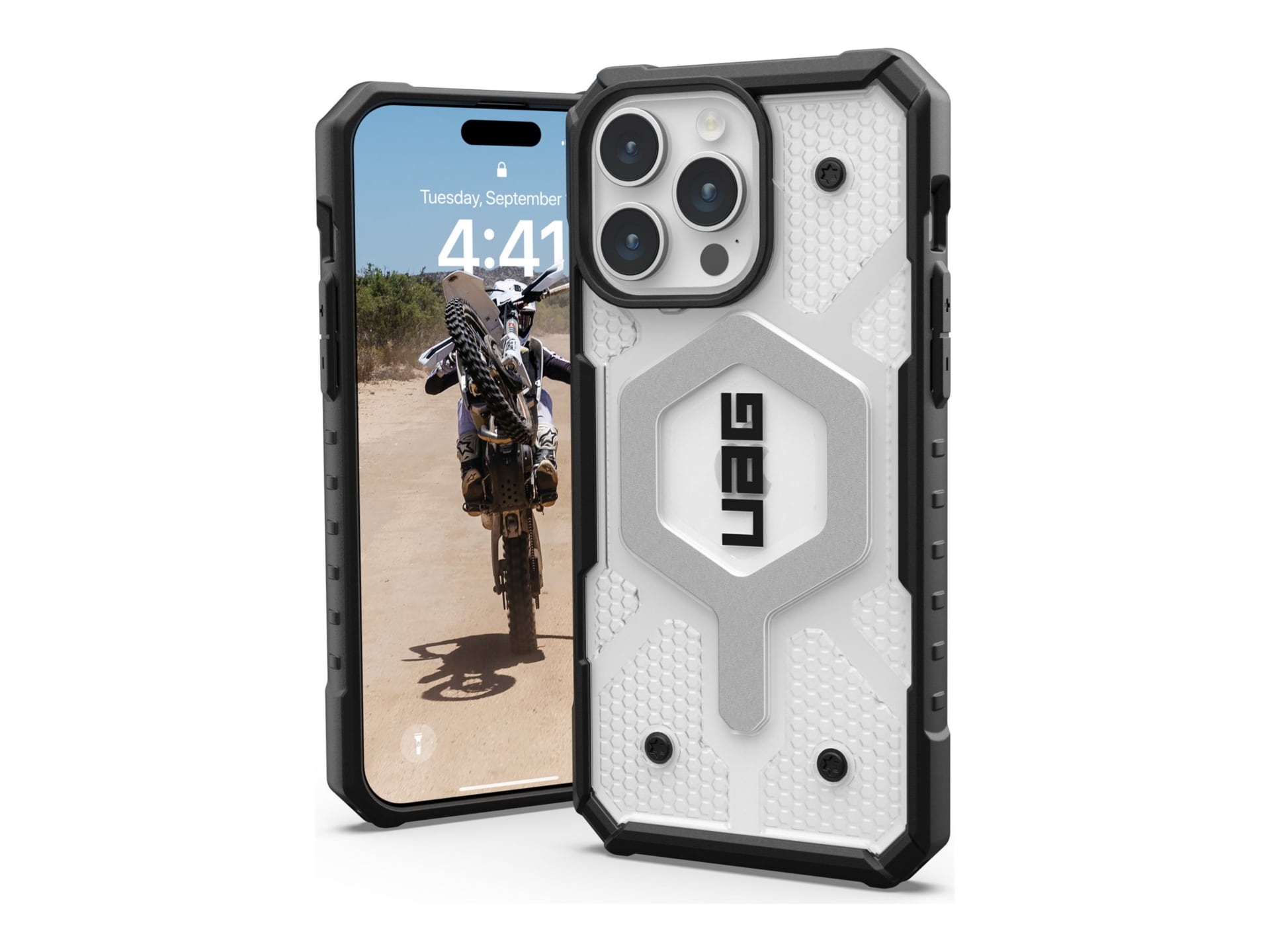 UAG Rugged case for Apple iPhone 15 Pro Max - Pathfinder Series with MagSafe - Clear/Black