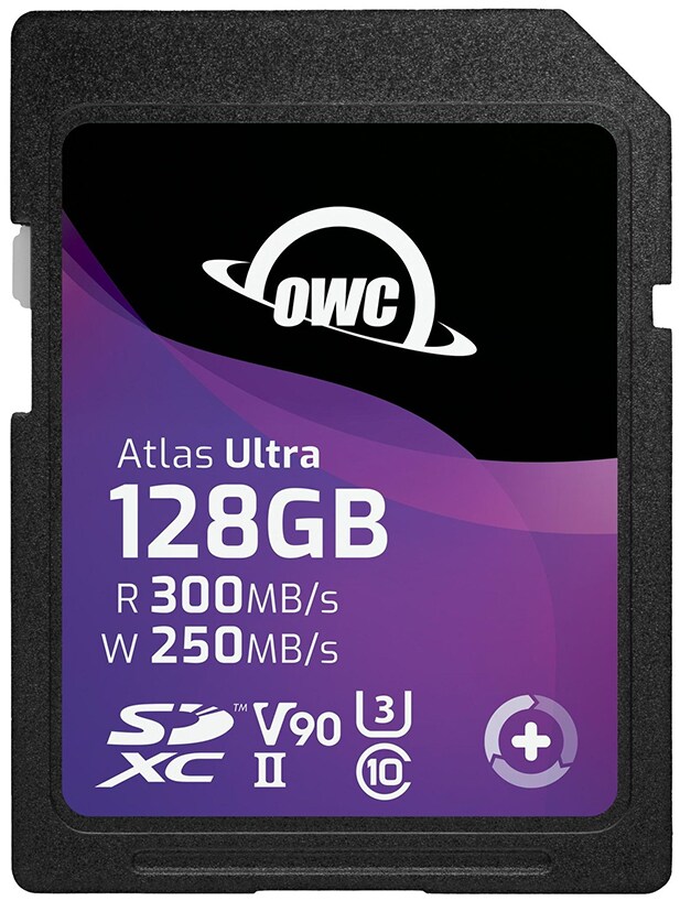 OWC Atlas Ultra 128GB High-Performance SDXC UHS-II V90 Memory Card