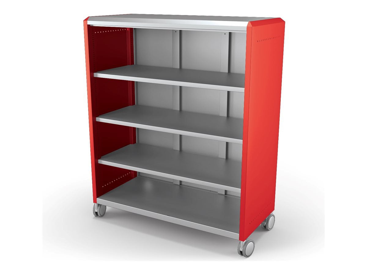 MooreCo Compass Maxi H3 - storage cabinet - 3 shelves - red, platinum