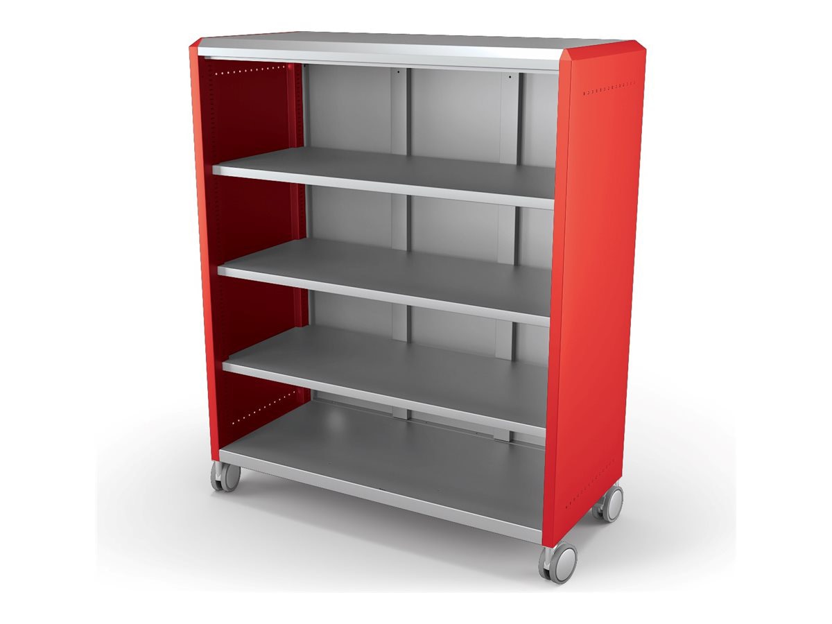 MooreCo Compass Maxi H3 - storage cabinet - 3 shelves - platinum, red