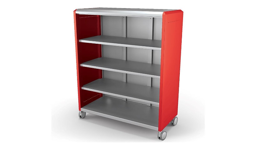 MooreCo Compass Maxi H3 - storage cabinet - 3 shelves - red, platinum
