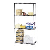 Safco 38"x18" Commercial Wire Storage Shelf - Black