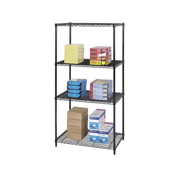 Safco 36"x24" Industrial Wire Storage Shelf - Black