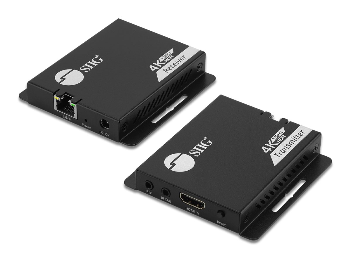SIIG 4K120Hz HDMI Extender with IR - 40M(132ft) - HDCP 2.3 - HDR10 - Bi-dir