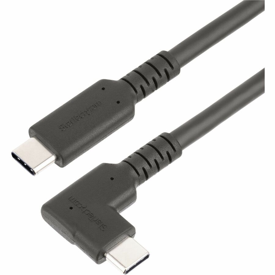 StarTech.com 6' (2m) Rugged Right Angle USB-C Cable, USB 3.2 Gen 1 (5Gbps), USB C Data Transfer Cable, 4K 60Hz, 100W PD