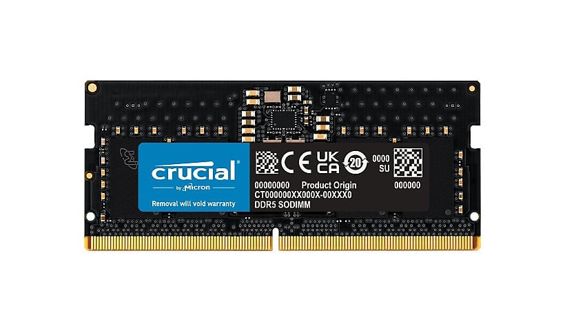 Crucial - DDR5 - module - 8 GB - SO-DIMM 262-pin - 5200 MHz / PC5-41600