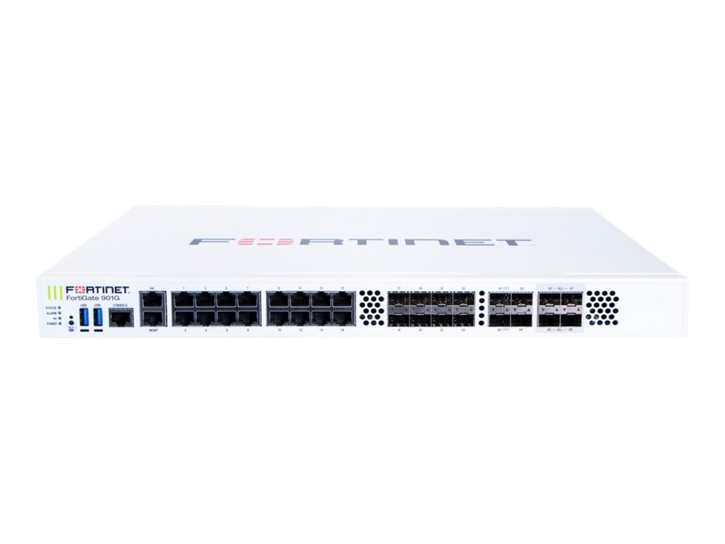 Fortinet FortiGate 901G - security appliance - with 5 years FortiCare Premium Support + 5 years FortiGuard Unified