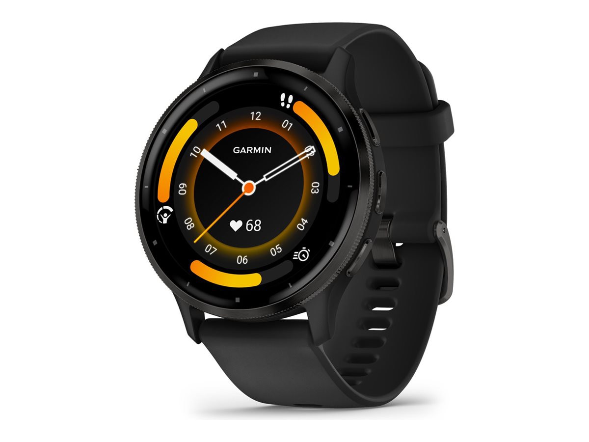 Garmin Venu 3 GPS Smartwatch 45 mm Fiber-reinforced polymer Stainless Steel  and Black 010-02784-01 - Best Buy