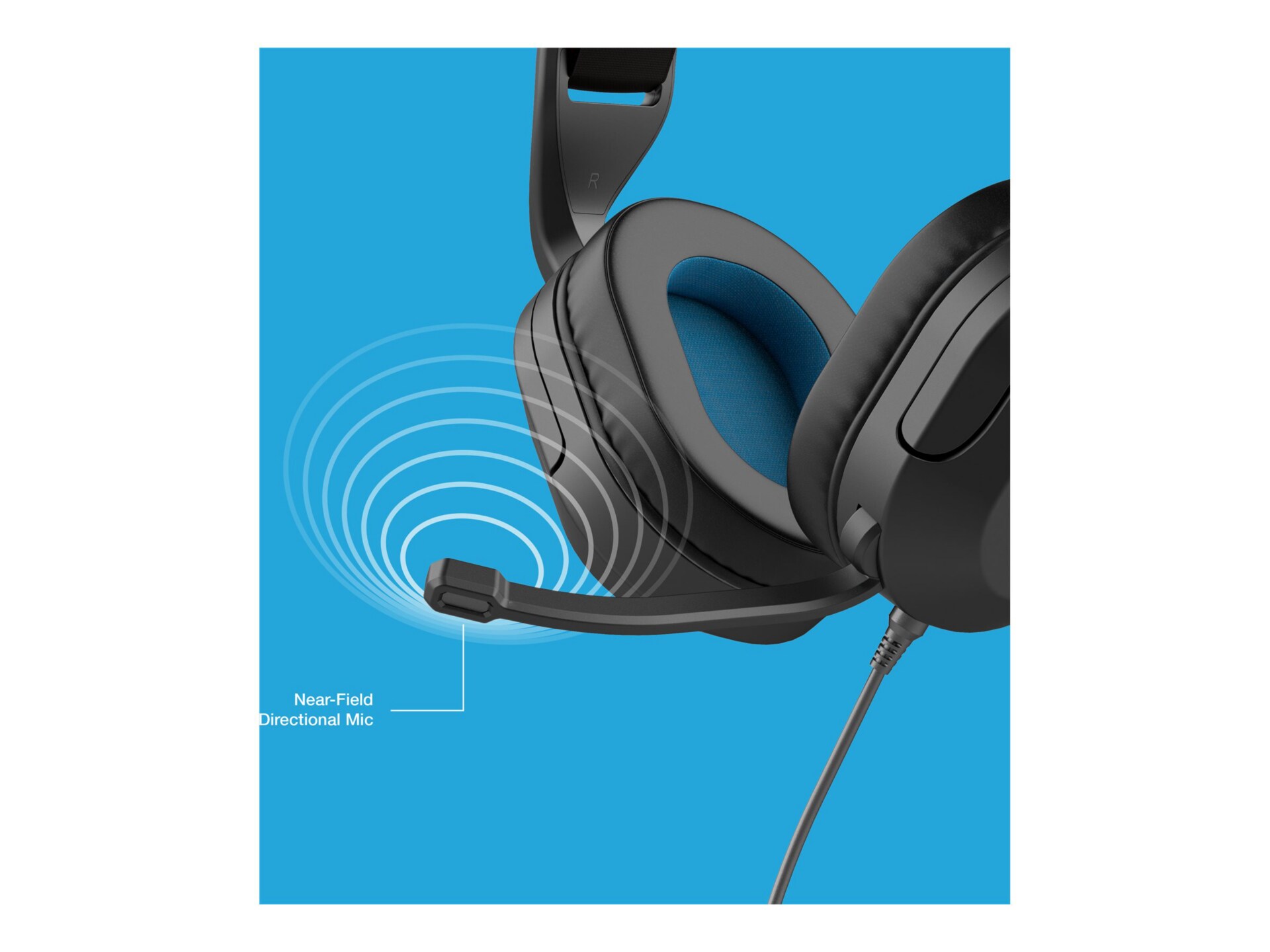 Thumbnail 6 of 12 for JLab Nightfall Gaming Headset - Wired - Dual - With Mic - Black