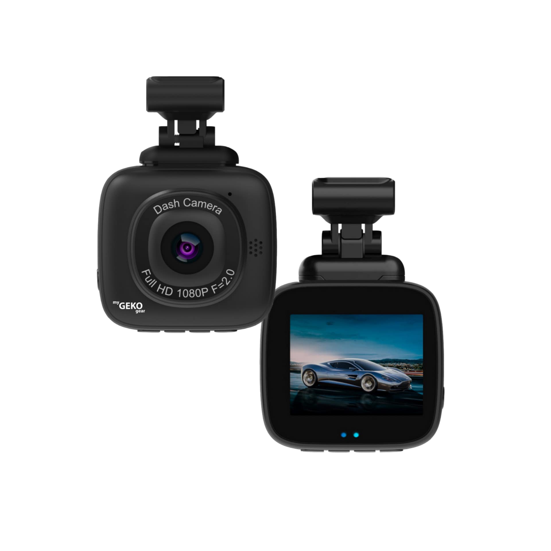 Adesso Mygekogear Orbit 500 1080P Full HD Dash Camera with Plug and Play 24/7 Surveillance Cable