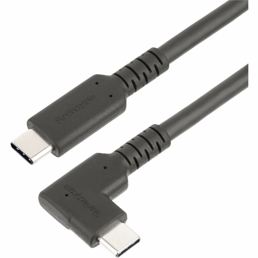 StarTech.com 3' (1m) Rugged Right Angle USB-C Cable, USB 3.2 10 Gbps, USB C Data Transfer Cable, 4K 60Hz, 100W PD