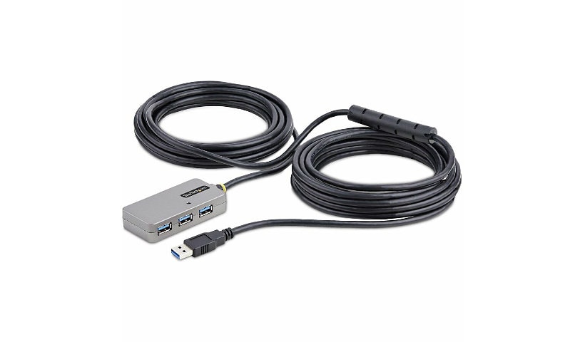 StarTech.com USB Extender Hub, 10m USB 3.0 Extension Cable w/4-Port USB Hub