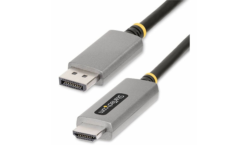 StarTech.com 6' (2m) DisplayPort to HDMI Adapter Cable, 8K 60Hz, 4K 144Hz, HDR10, DP to HDMI 2.1 Active Video Converter