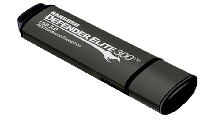 Kanguru Defender Elite300 32GB SuperSpeed USB 3.0 Hardware Encrypted Flash
