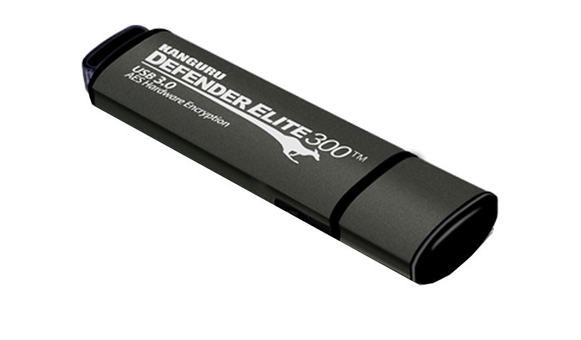 Kanguru Defender Elite300 16GB SuperSpeed USB 3.0 Hardware Encrypted Flash Drive
