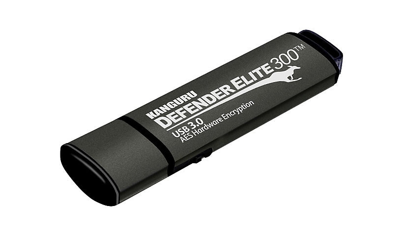 Kanguru Defender Elite300 64GB SuperSpeed USB 3.0 Hardware Encrypted Flash Drive