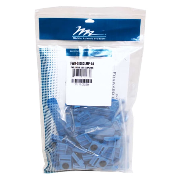 Middle Atlantic Forward Small Device Mounting Clamps - 24 Pack - Blue