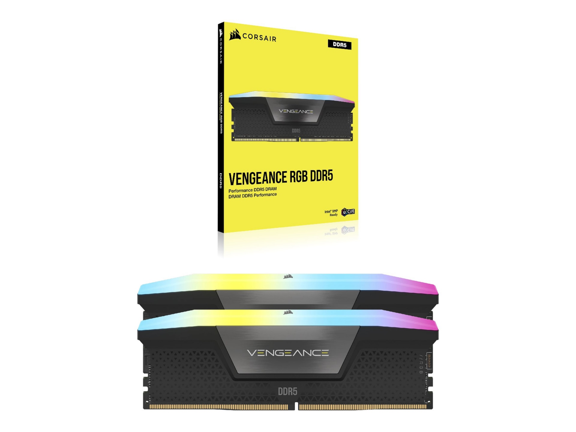 CORSAIR Vengeance RGB - DDR5 - kit - 32 GB: 2 x 16 GB - DIMM 288-pin - 3000 MHz / PC5-48000