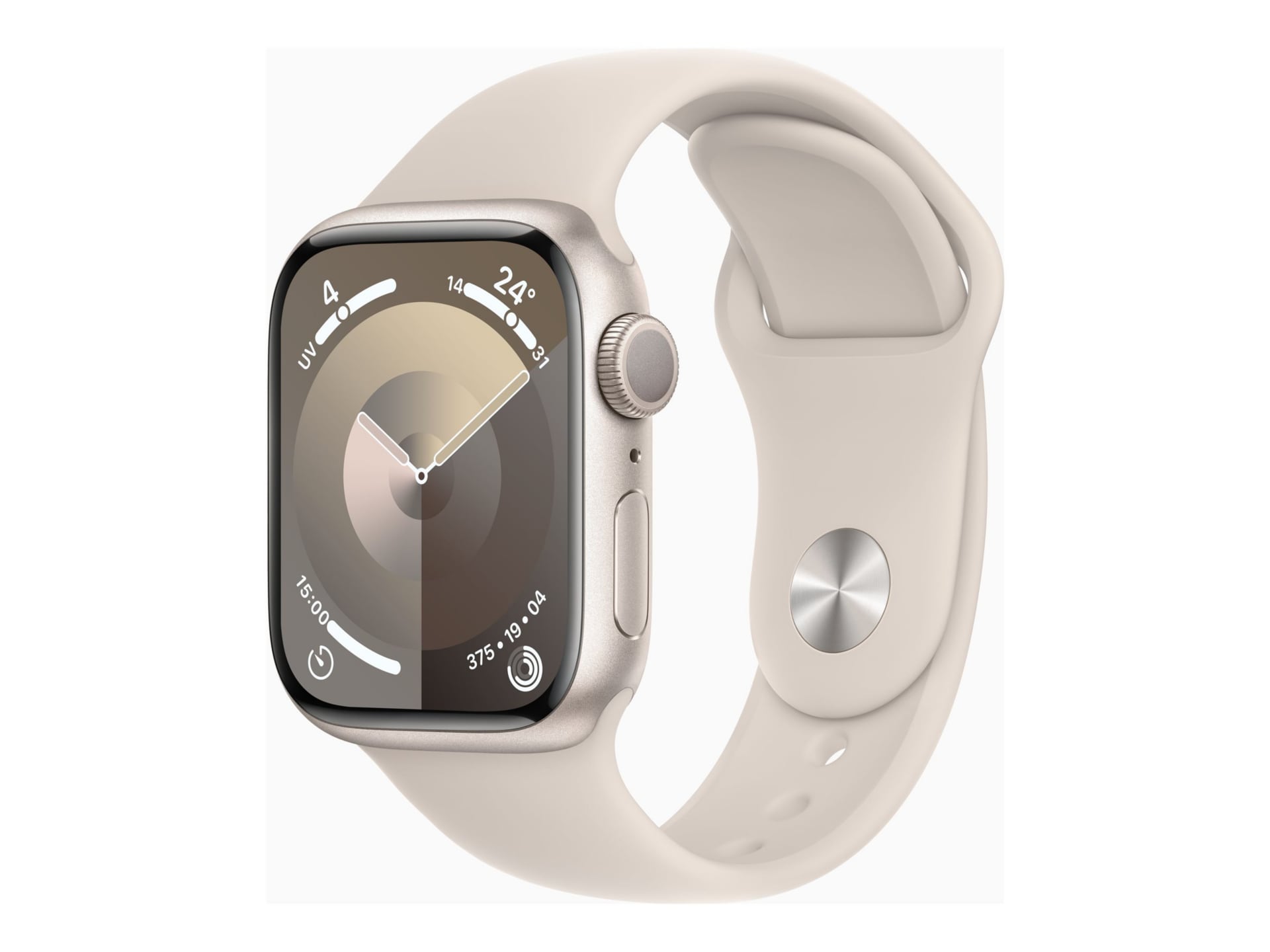 Apple Watch Series 9 (GPS) - starlight aluminum - smart watch with sport band - starlight - 64 GB