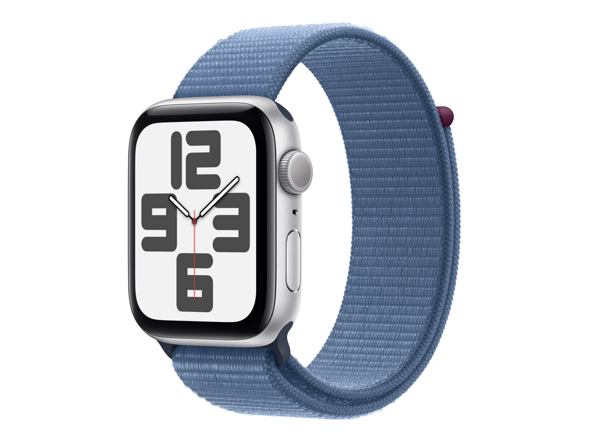 Apple Watch SE (GPS) 2nd generation - silver aluminum - smart watch with sport loop - winter blue - 32 GB