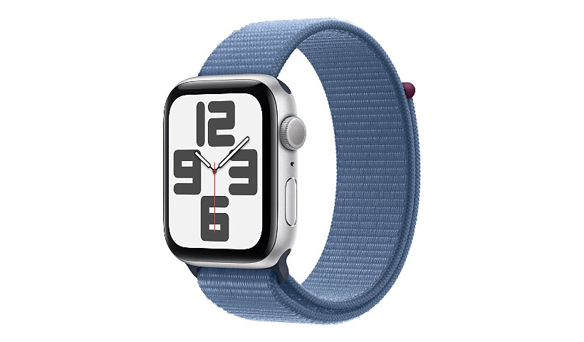 Apple Watch SE (GPS) 2e génération - aluminium argenté - montre intelligente avec boucle sport - bleu hiver - 32 Go