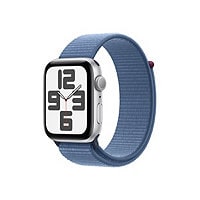 Apple Watch SE (GPS) 2e génération - aluminium argenté - montre intelligente avec boucle sport - bleu hiver - 32 Go