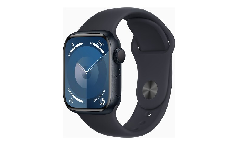 Apple Watch Series 9 GPS midnight aluminum smart watch with sport band midnight 64 GB