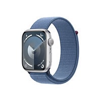 Apple Watch Series 9 (GPS) - silver aluminum - smart watch with sport loop