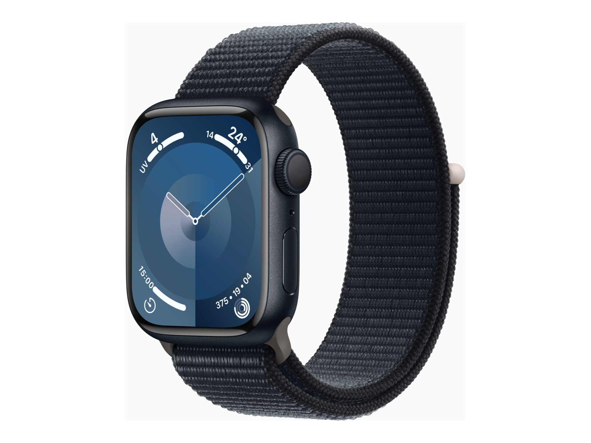 Apple Watch Series 9 (GPS) - midnight aluminum - smart watch with sport loop - midnight - 64 GB