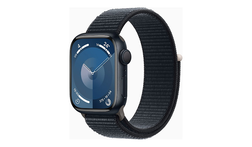 Apple Watch Series 9 (GPS) - midnight aluminum - smart watch with sport loop - midnight - 64 GB