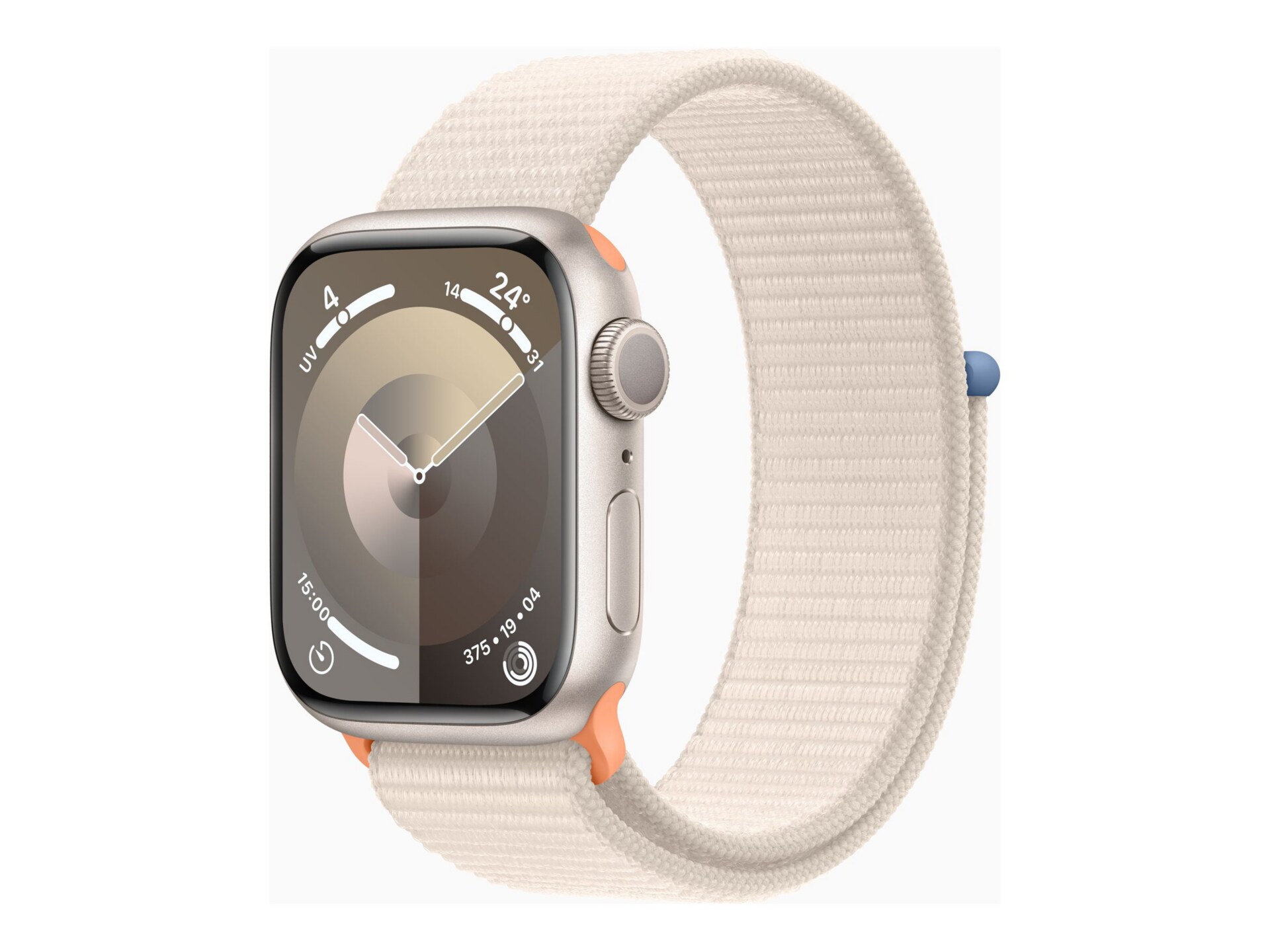 Apple Watch Series 9 (GPS) - aluminium droit - montre intelligente avec boucle sport - droit - 64 Go