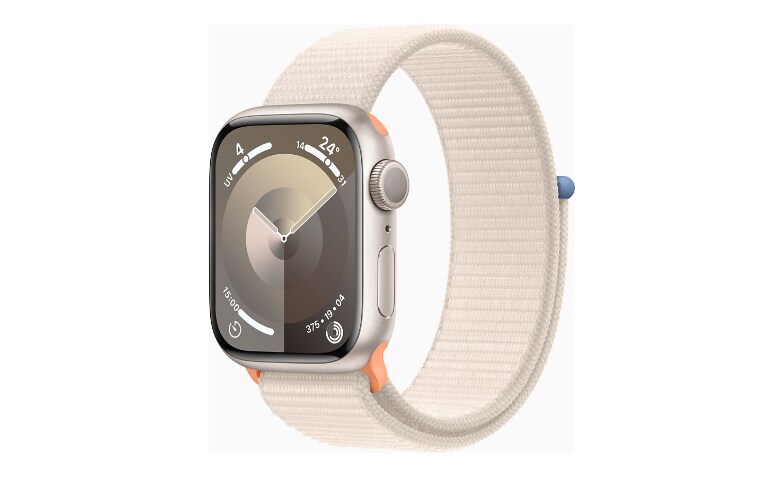 Apple Watch Series 9 (GPS) - starlight aluminum - smart watch with sport  loop - starlight - 64 GB