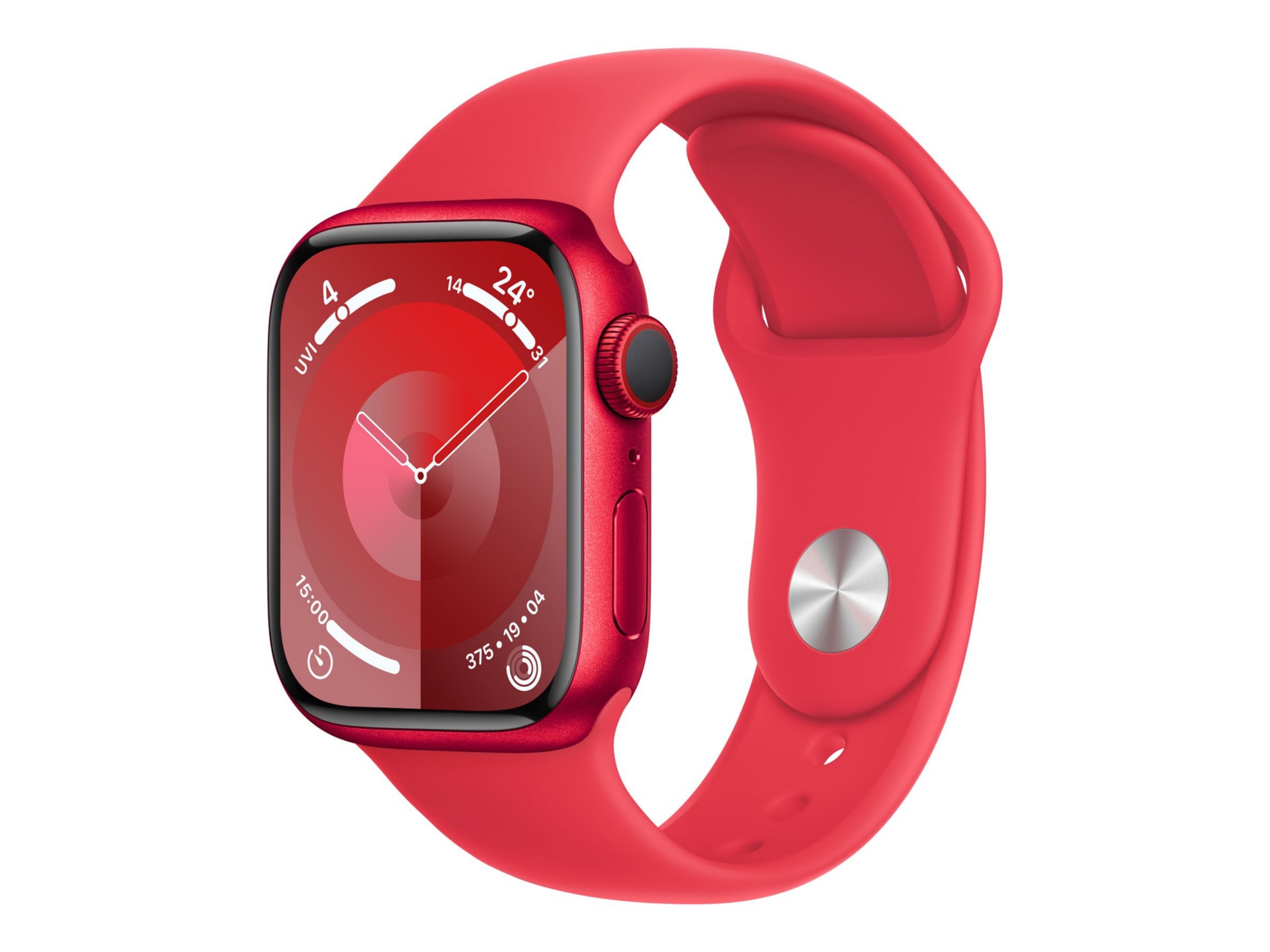 Apple Watch Series 9 (GPS) (PRODUCT) RED - red aluminum - smart watch with sport band - red - 64 GB