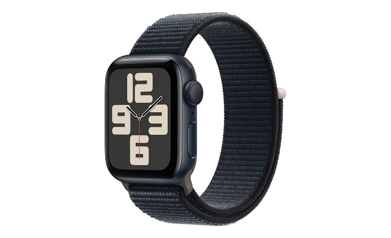 Apple Watch SE (GPS) 2nd generation - midnight aluminum - smart watch with  sport loop - midnight - 32 GB