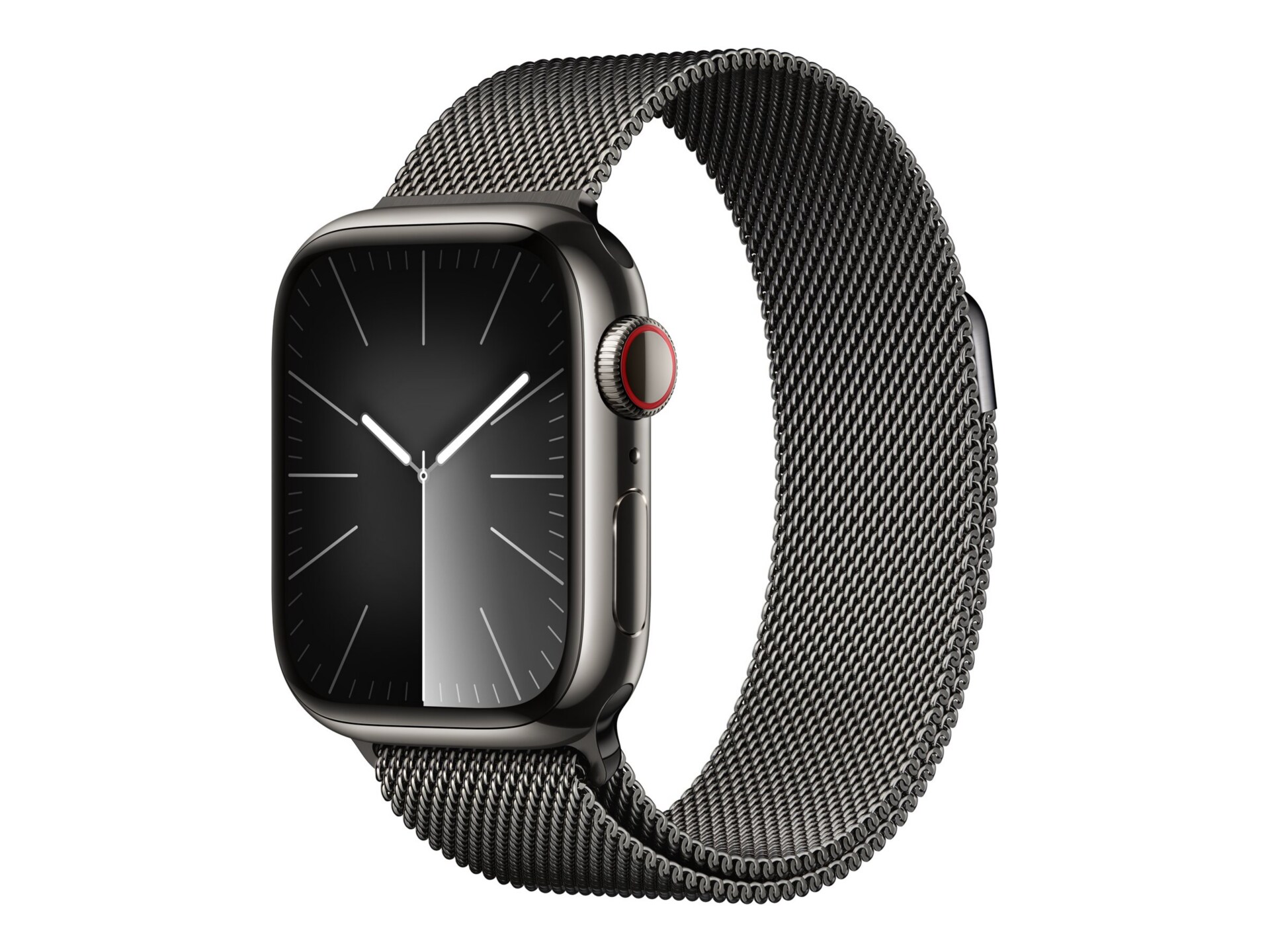 Apple Watch Series 9 (GPS + Cellular) - graphite stainless steel - smart  watch with milanese loop - graphite - 64 GB