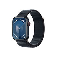 Apple Watch Series 9 (GPS + Cellular) - midnight aluminum - smart watch with sport loop - midnight - 64 GB