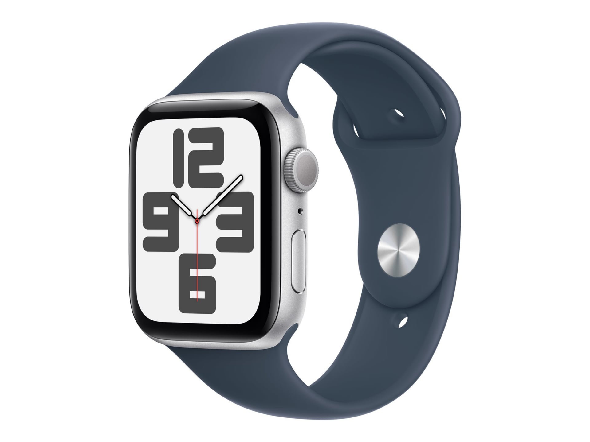 Apple Watch SE (GPS) 2nd generation - silver aluminum - smart watch with sport band - storm blue - 32 GB