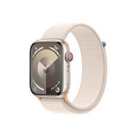 Apple Watch Series 9 (GPS + Cellular) - starlight aluminum - smart watch wi