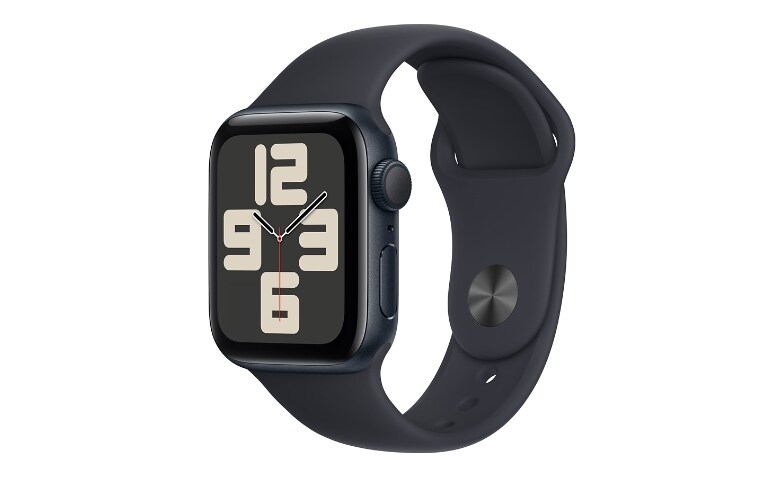 Apple Watch SE (GPS) 2nd generation - midnight aluminum - smart watch with  sport band - midnight - 32 GB