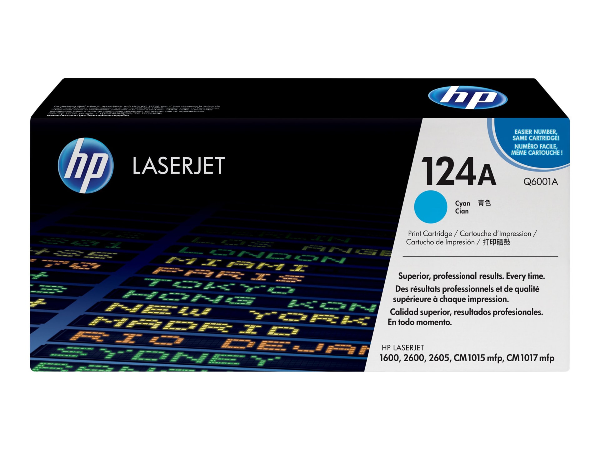 HP 124A (Q6001A) Cyan Original LaserJet Toner Cartridge