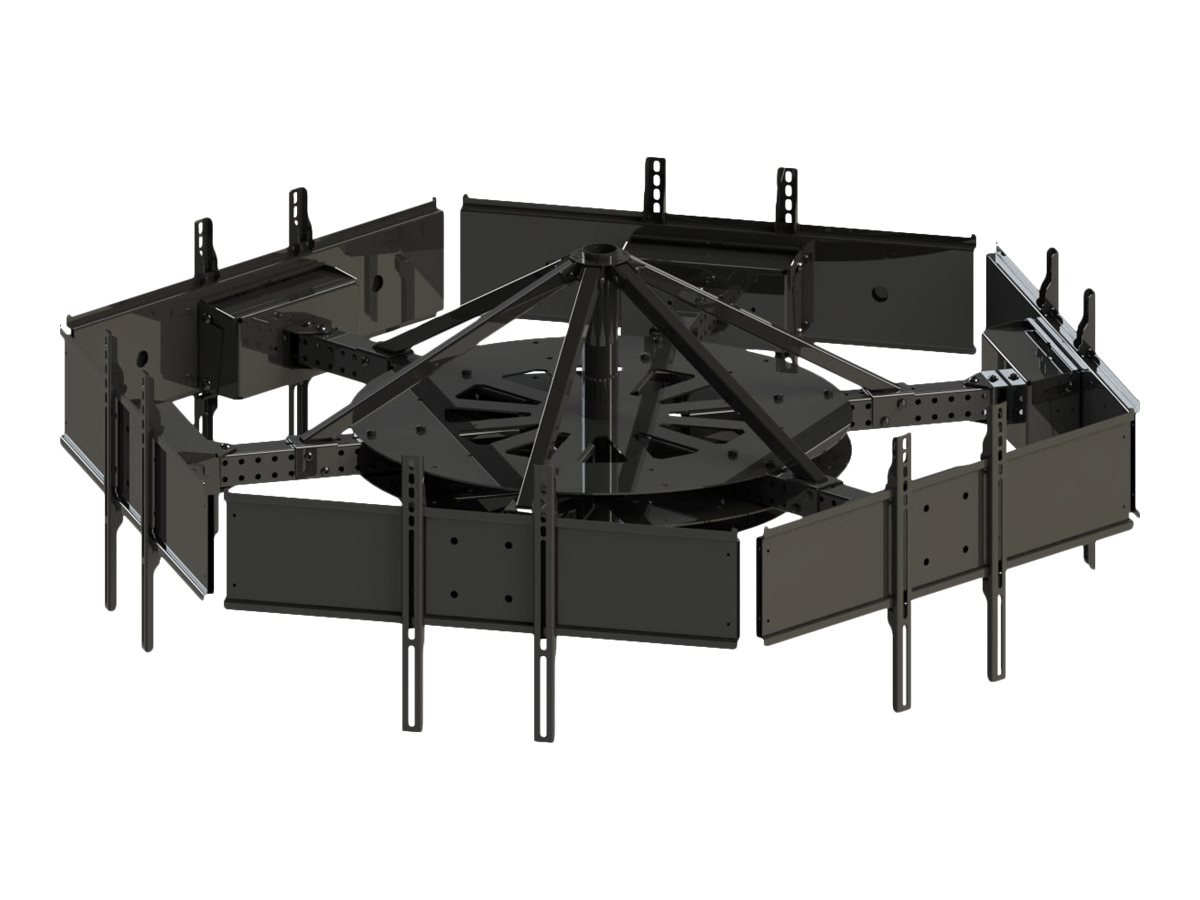 Peerless-AV Multi-Display DST942-6 mounting kit - for flat panel - black powder coat