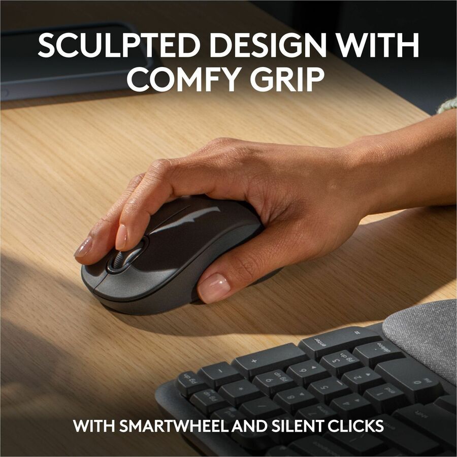 Thumbnail 6 of 11 for Logitech Wave Keys MK670 Combo, Wireless Ergonomic Keyboard with Signature M550 L Wireless Mouse, Graphite